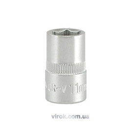 Головка торцева 6-гранна YATO : квадрат 3/8", М= 11 мм, L= 28 мм [24/240/480]