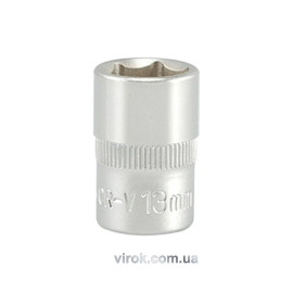 Головка торцева 6-гранна YATO : квадрат 3/8", М= 13 мм, L= 28 мм [24/240/480]