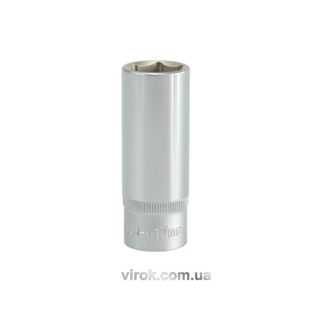Головка торцева 6-гранна YATO : подовжена, квадрат 3/8", М= 17 мм, L= 63 мм [12/60/120]