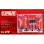 Сигнал возд CA-10730/Еlephant/3-дудки пластик,красный 12V/165mm,200mm,215mm/2режима