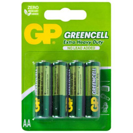 Батарейка GP GREENCELL 1.5V солевая 15G-2UE4 , R6, АА