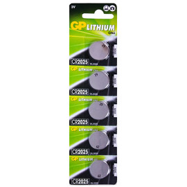 Батарейка GP дисковая Lithium Button Cell 3.0V CR2025-8U5 литиевые (CR2025)