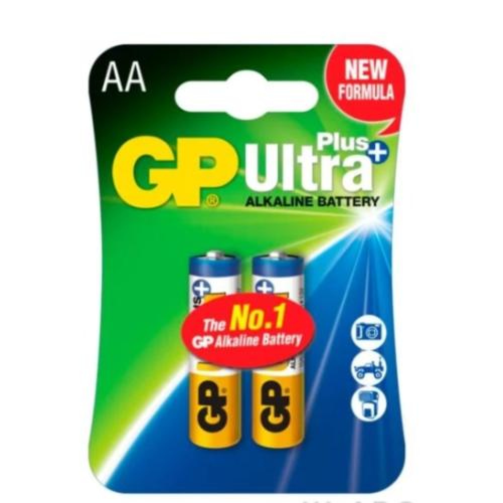 Батарейка GP ULTRA PLUS ALKALINE 1.5V 15AUPHM-2UE2 щелочная, LR6, АА (4891199100246)