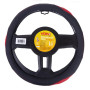 Чехол руля  VLOD-L285 BK/RD L черн-красн/БО/перф/кожа