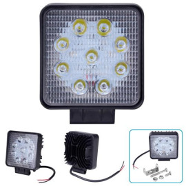 Фара рабочего света WLP-27S1S5 SPOT 9Led*3W (108*108*45)/10-30V/27W/6000K