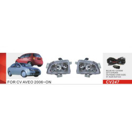 Фары доп.модель Chevrolet Aveo Hatchback/2002-08/CV-247/H3-12V55W/эл.проводка