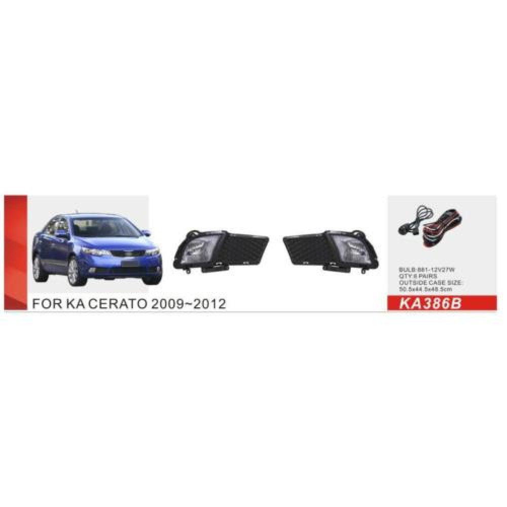 Фары доп.модель KIA Cerato/2009-12/KA-386B/881-12V27W/эл.проводка