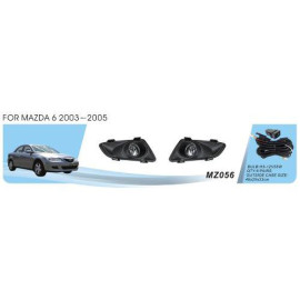 Фары доп.модель Mazda 6 2003-05/MZ-056/H3-12V55W/эл.проводка