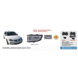 Фары доп.модель Mitsubishi Lancer 2005-07/MB-602-LED/HB4(9006)-12V51W+Led-3W/2в1/эл.проводка