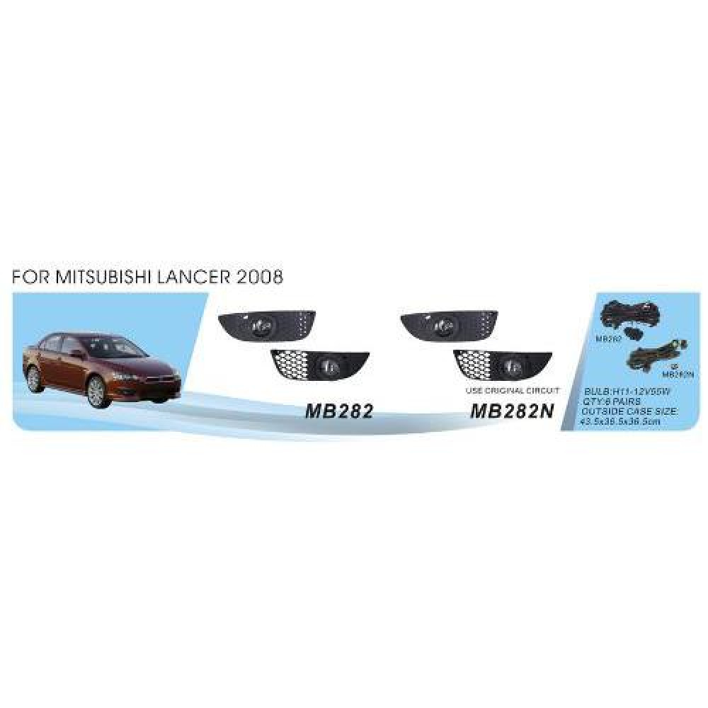 Фары доп.модель Mitsubishi Lancer 2007-16/MB-282N/H11-12V55W/эл.проводка