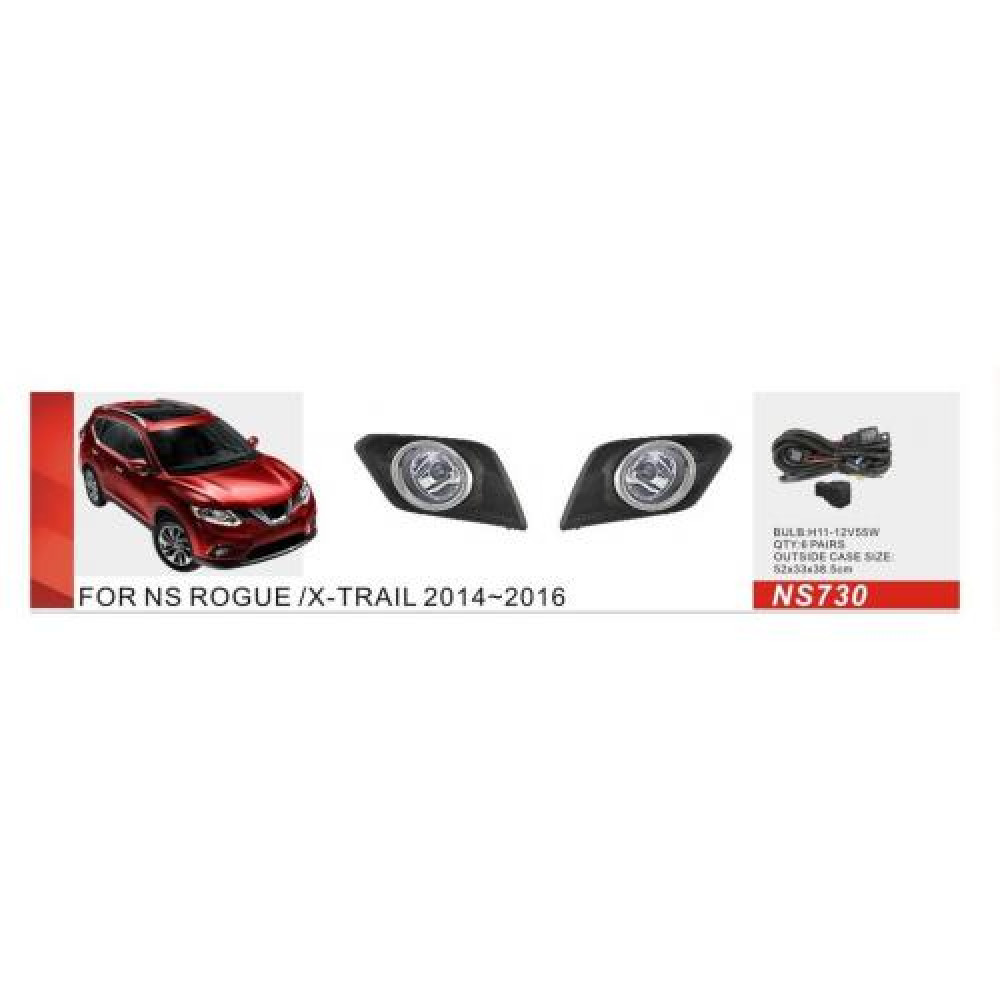 Фары доп.модель Nissan X-Trail/Rogue 2014-16/NS-730/H11-12V55W/эл.проводка