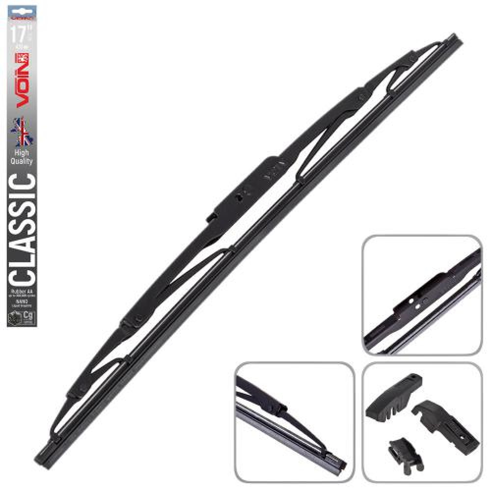 Щетки стеклоочистителя VOIN-605-17 каркасные VOIN-17" 430 мм (TP405-SW-17") CLASSIC