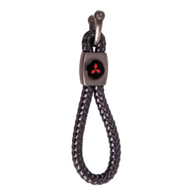 Брелок кож. зам.  плетёный со скобой CN MITSUBISHI