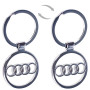 Брелок металлический дешевый AUDI в круге (CN)