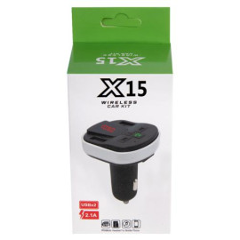 Модулятор FM 5в1 Х15 12-24v 2USB 5V-2.1A TF card BT