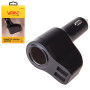 Разветвитель прикуривателя VOIN 1 выход + 2USB 2400mA 12/24V SC-1528С