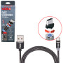 Кабель  магнитный VOIN MC-2301M BK USB - Micro USB 2,4А, 1m, black (только зарядка)
