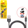 Кабель магнитный VOIN MC-2301L BK, USB - Lightning 2,4А, 1m, black (только зарядка)