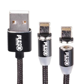 Кабель  магнитный VOIN MC-2301L BK, USB - Lightning 2,4А, 1m, black (только зарядка)
