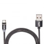 Кабель  магнитный VOIN MC-2302M BK USB - Micro USB 2,4А, 2m, black (только зарядка)