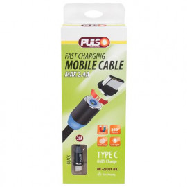 Кабель  магнитный VOIN MC-2302C BK USB - Type C 2,4А, 2m, black (только зарядка) (MC-2302C BK)