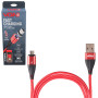 Кабель магнитный VOIN USB - Micro USB 3А, 1m, red (быстрая зарядка/передача данных)