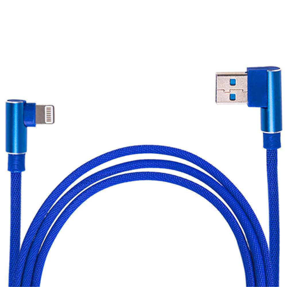 Кабель USB - Apple (Blue)  90°