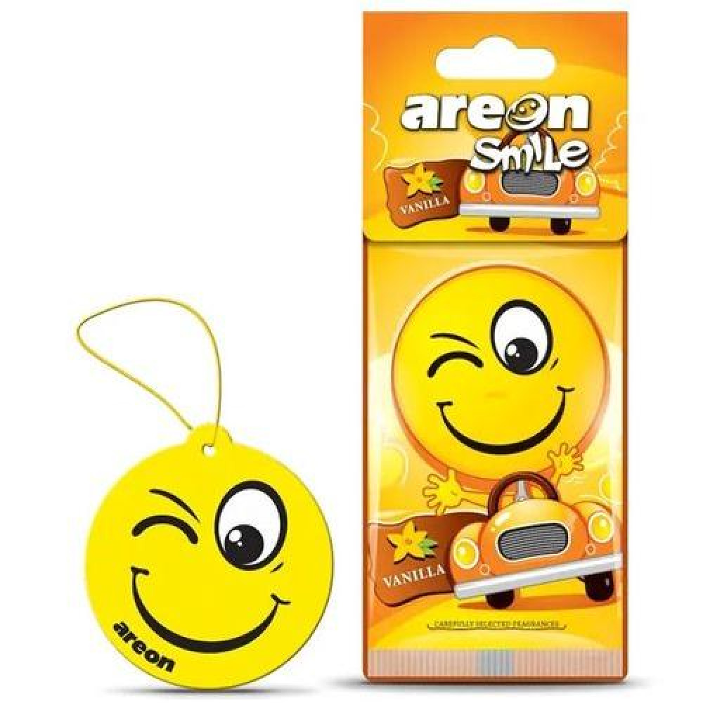 Освежитель воздуха AREON сухой листик Smile Dry Vanilla
