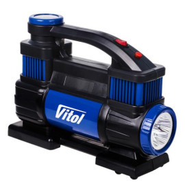 Компрессор "ViTOL" К-70 150psi/25Amp/90л/2 цилиндра/шланг 1,0+5,0м/клеммы (К-70)