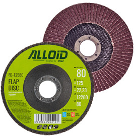 Alloid. Круг лепестковый торцевой 125 мм, зерно  80, T27