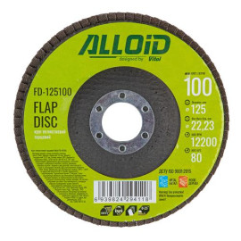 Alloid. Круг лепестковый торцевой 125 мм, зерно 100, T27