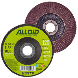 Alloid. Круг лепестковый торцевой 125 мм, зерно 120, T27
