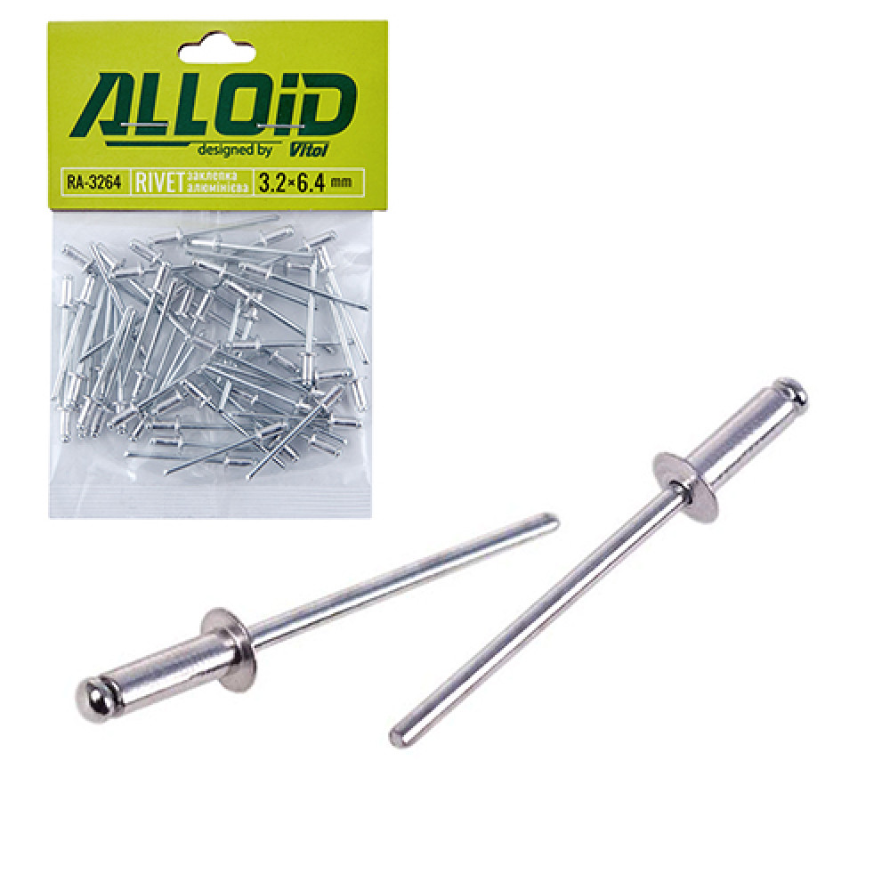 Alloid. Заклепка алюминиевая 3,2 х 6,4мм, 50шт