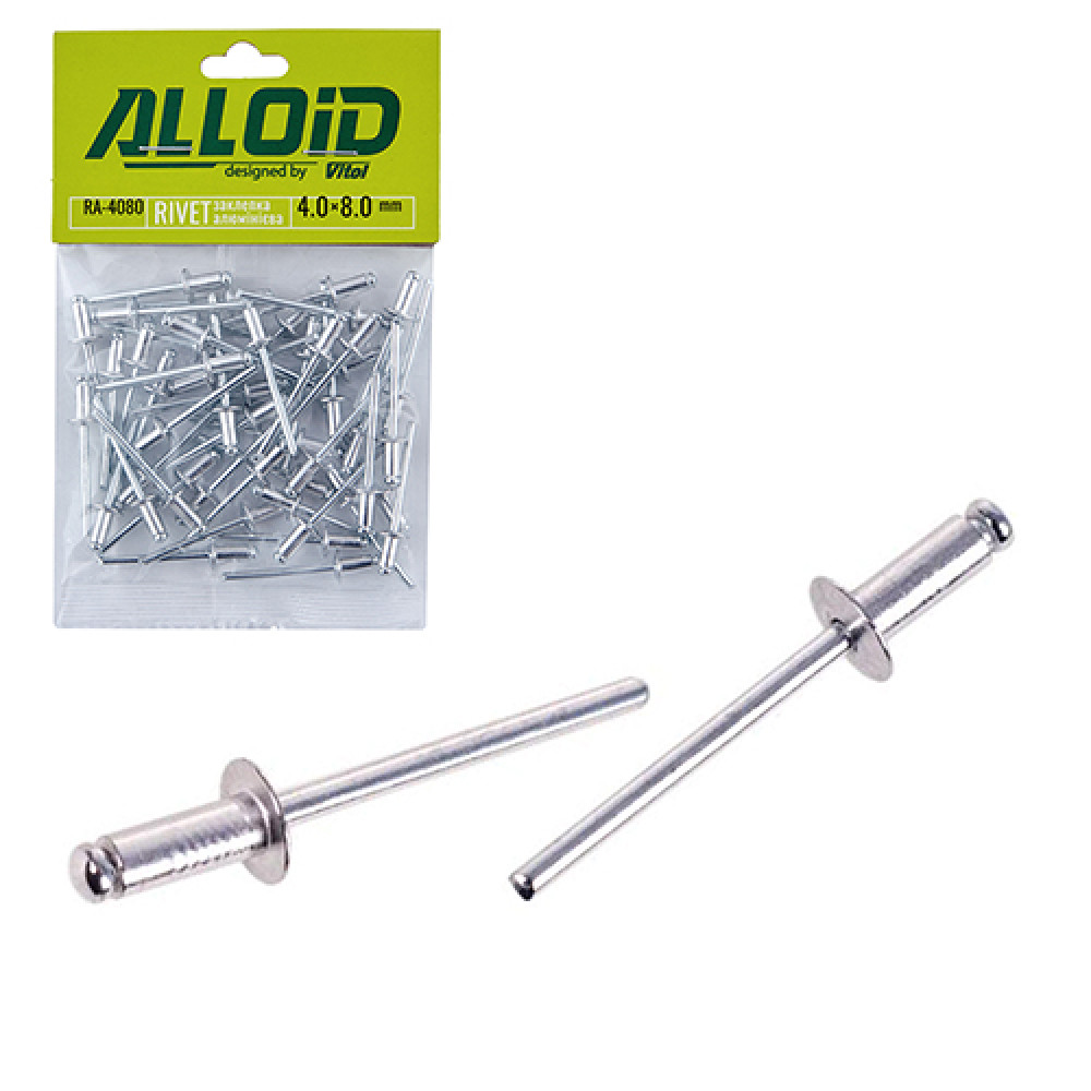 Alloid. Заклепка алюминиевая 4,0 х 8,0мм, 50шт