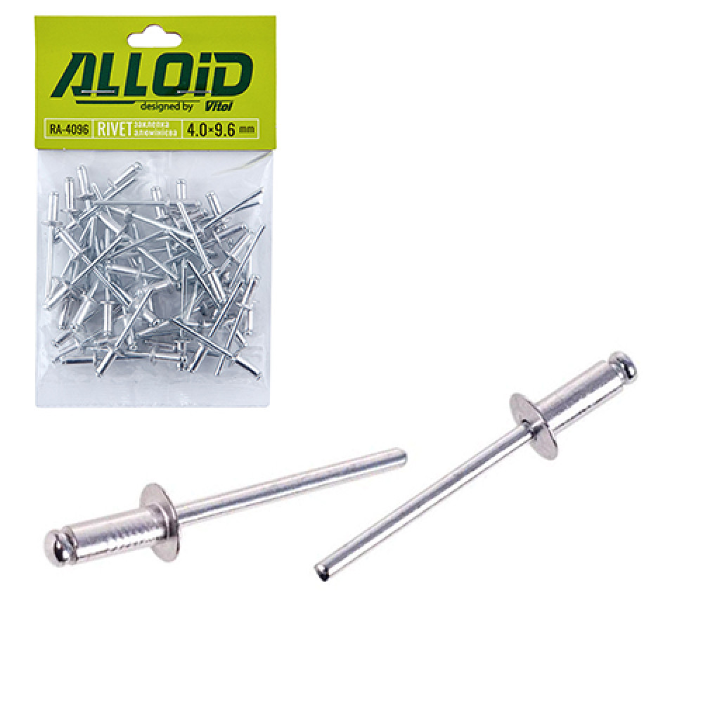 Alloid. Заклепка алюминиевая 4,0 х 9,6мм, 50шт