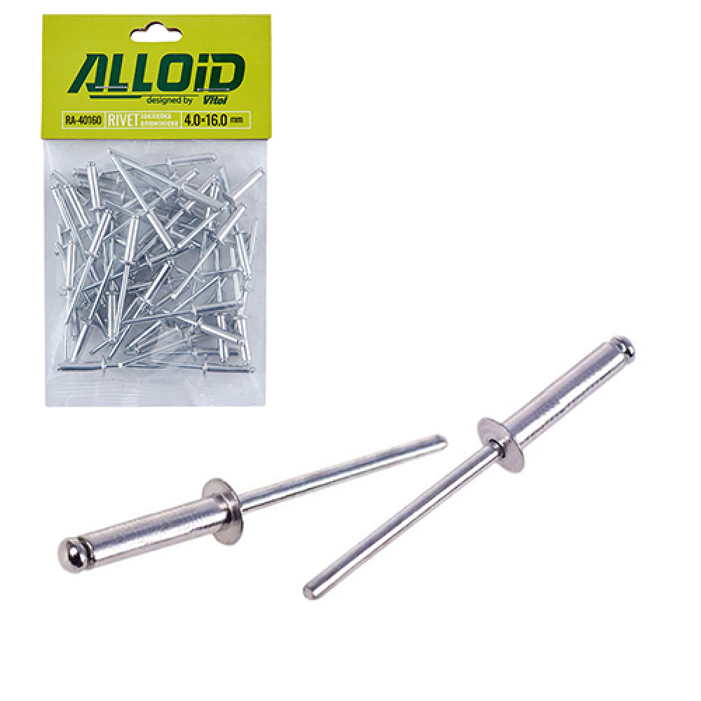 Alloid. Заклепка алюминиевая 4,0х16,0мм, 50шт