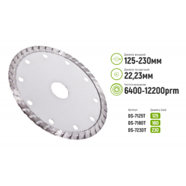 Alloid. Диск алмазный отрезной Turbo 230 мм