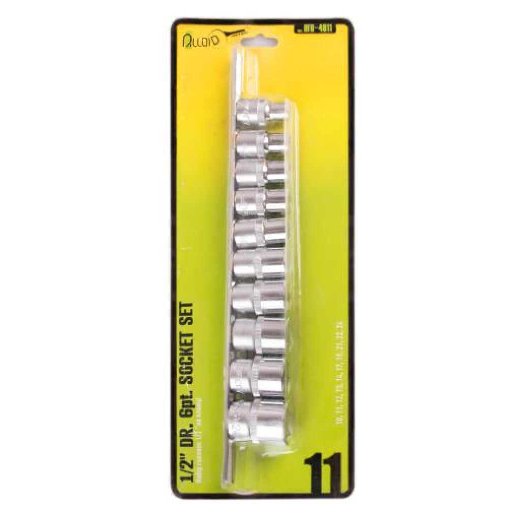 Alloid. Набор головок 1/2" на планке, 10,11,12,13,14,17,19,21,22,24 mm. 11 предм.(НГП-4011)