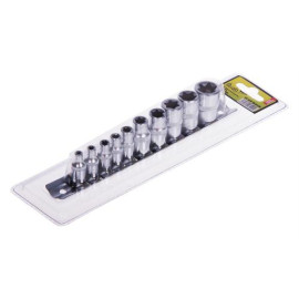 Alloid. Набор торц головок внешний торкс 1/4"-3/8"DR Е4-Е18, 10предм.