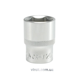 Головка торцева 6-гранна YATO : квадрат 1/2", М= 20 мм, L= 38 мм [12/120/240]