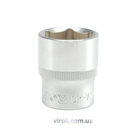 Головка торцева 6-гранна YATO : квадрат 1/2", М= 24 мм, L= 38 мм [12/60/120]