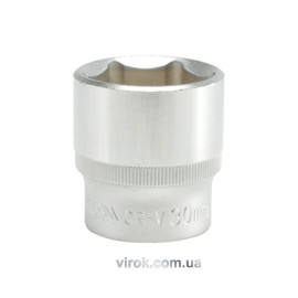 Головка торцева 6-гранна YATO : квадрат 1/2", М= 30 мм, L= 42 мм [12/60/120]