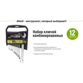 Alloid. Набор ключей комбинированных. 12 предметов