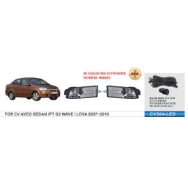 Фары доп.модель Chevrolet Aveo Sedan II/2006-12/CV-304L/9006-12V51W+LED-2W/FOG+DRL/эл.проводка