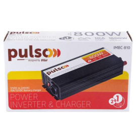 Преобраз. напряжения /Зарядн. уст-во PULSO IMBC-810/12V-220V/800W/10A/мод.волна/клеммы