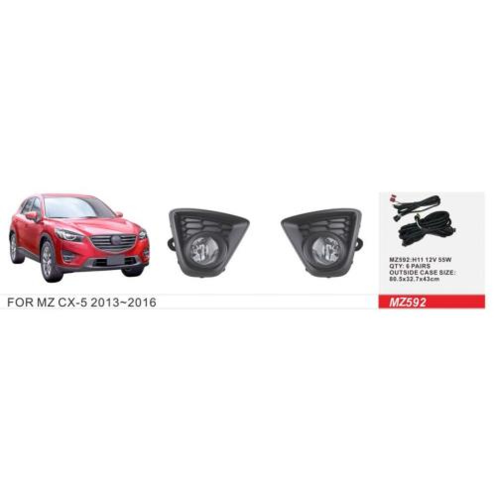 Фары доп.модель Mazda CX-5 2011-17/MZ-592/H11-55W/эл.проводка