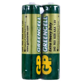 Батарейка GP GREENCELL 1.5V солевая 24G-S2  R03, ААA