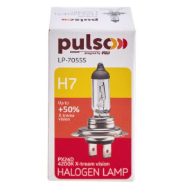 Лампа PULSO/галогенная H7/PX26D 12v55w+50% X-treme Vision/c/box