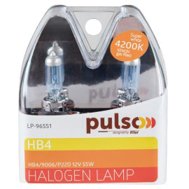 Лампы PULSO/галогенные HB4/9006/P22D 12v55w super white/plastic box