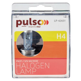 Лампы PULSO/галогенные H4/P43T 12v60/55w super white/plastic box